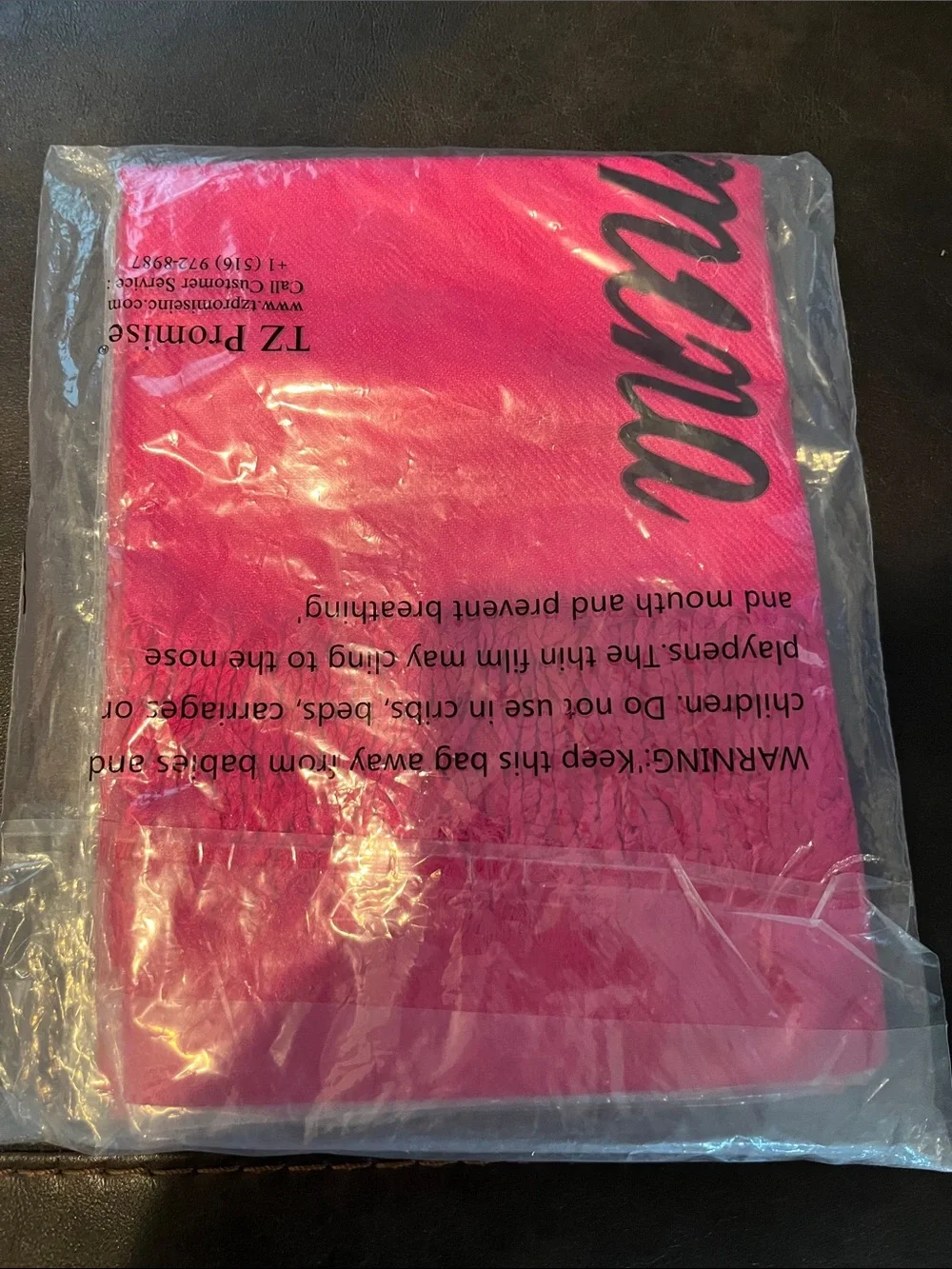 Source Unknown Bright Pink Scarf Wrap